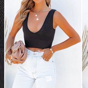 VICI crop ribbed tank